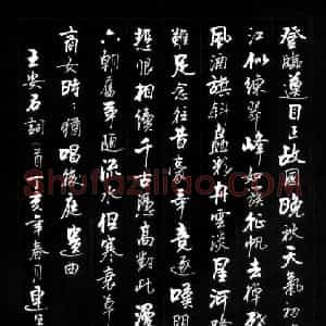 王连生 硬笔行书作品《王安石词一首》图片欣赏
