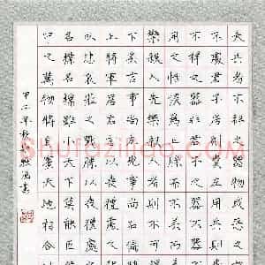 郑默涵(少儿组 12岁 铜奖)硬笔书法大赛 获奖作品图片欣赏