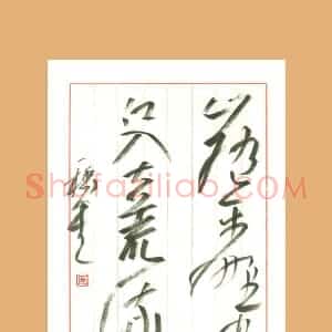 吴一桥 硬笔行草作品《五言诗句》图片欣赏