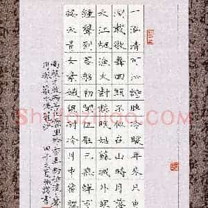 施诺(少儿组 11岁 铜奖)硬笔书法大赛 获奖作品图片欣赏