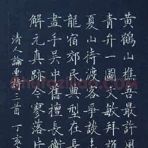 刘山林 硬笔楷书作品《清人论画诗三首》图片欣赏