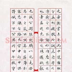曹婉庆(少儿组 16岁 金奖)硬笔书法大赛 获奖作品图片欣赏