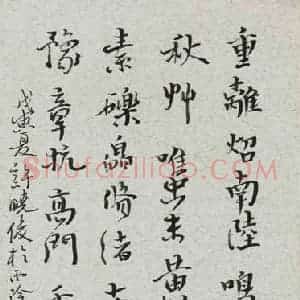 许晓俊 硬笔行书作品《古诗》图片欣赏