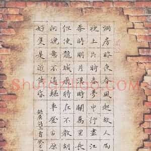 董川 硬笔楷书作品《唐诗三首》图片欣赏