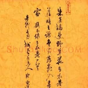 唐东进 硬笔行书作品《刘禹锡乌衣巷一首》图片欣赏