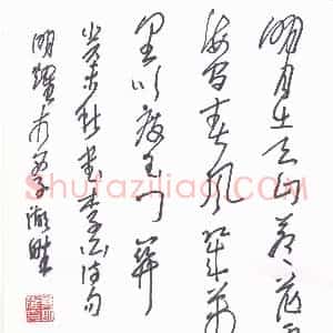 郑明耀 硬笔行草作品《李白诗句》图片欣赏