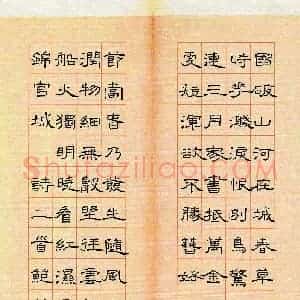 鲍苛欣(少儿组 13岁)硬笔书法大赛 入围作品选登图片欣赏