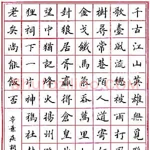 陆维中圆珠笔录辛弃疾词一首  硬笔作品图片欣赏下载