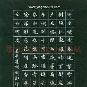 孙光松 硬笔楷书作品《晏几道词御街行》图片欣赏