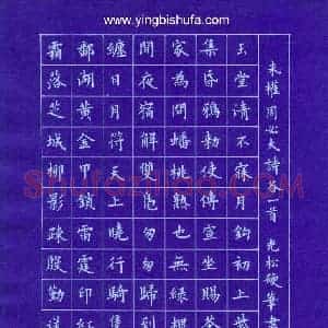 孙光松 硬笔楷书作品《朱权周必大诗》图片欣赏