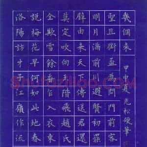 孙光松 硬笔楷书作品《洛阳诗》图片欣赏