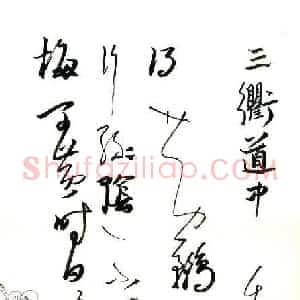 庞科成 硬笔草书作品《曾几诗三衢道中》图片欣赏