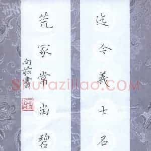 高向前 硬笔楷书作品《七言联》图片欣赏