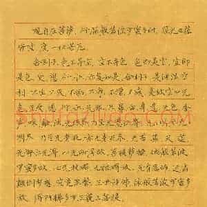 张秀 硬笔楷书作品《般若心经》图片欣赏