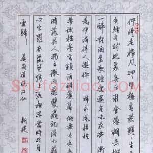 苏新建 硬笔行书作品《宋词二首》图片欣赏