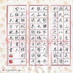 魏奕菲(少儿组 12岁)硬笔书法大赛 入围作品选登图片欣赏