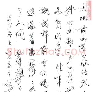 夏奇星 硬笔行草作品《毛泽东词一首》图片欣赏