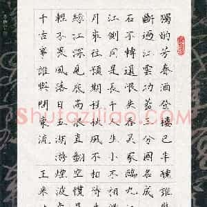 王米楠(少儿组 13岁)硬笔书法大赛 入围作品选登图片欣赏