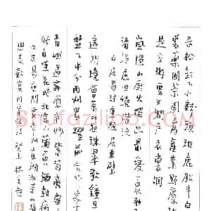 陆舍无 硬笔行书作品《白居易诗》图片欣赏