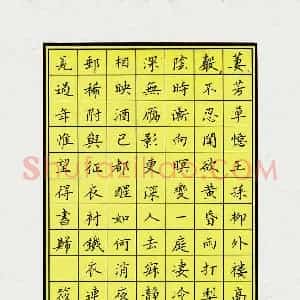 王筱茹 硬笔楷书作品《宋词》图片欣赏