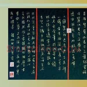 陆舍无 硬笔行书作品《唐诗》图片欣赏