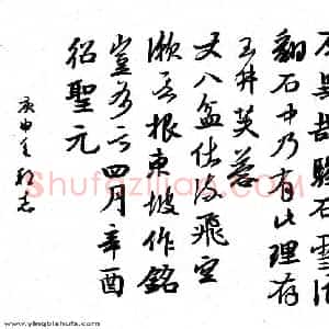 许邦志 硬笔行书作品《东坡题跋》图片欣赏