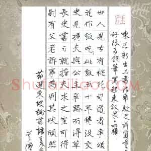吴伟 硬笔楷书作品《节选东坡书论》图片欣赏