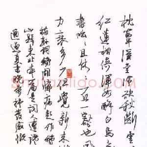 欧阳荷庚 硬笔行书作品《稼轩词》图片欣赏