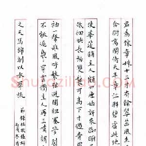 马蕾 硬笔楷书作品《节录杜牧张好好诗》图片欣赏