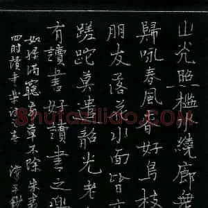 潘汉平 硬笔楷书作品《四时读书乐诗之春》图片欣赏