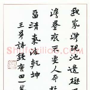 田一峰硬笔楷书王冕诗 硬笔作品图片欣赏下载