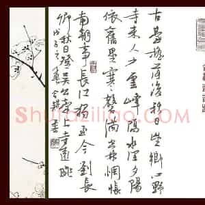 欧阳荷庚 硬笔行书作品《刘长卿诗秋日登吴公台上寺远眺》图片欣赏