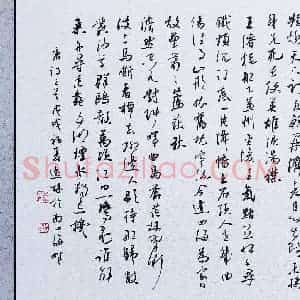 刘良谋 硬笔行草作品《唐诗三首》图片欣赏