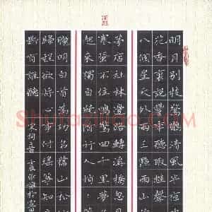 张旗 硬笔楷书作品《宋词二首》图片欣赏