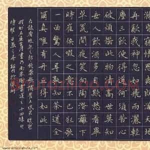 文祖明 硬笔楷书作品《皎然诗》图片欣赏