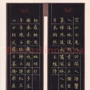 文祖明 硬笔楷书作品《王维诗》图片欣赏