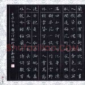 张旗 硬笔楷书作品《录梅兰竹诗词》图片欣赏