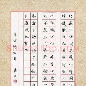 裴嘉文(少儿组 13岁)硬笔书法大赛 入围作品选登图片欣赏