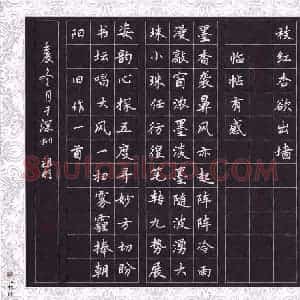 文祖明 硬笔楷书作品《诗三首》图片欣赏