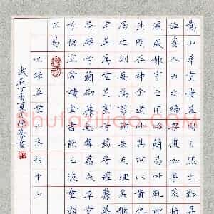 陈豪 硬笔楷书作品《草堂十志节录》图片欣赏