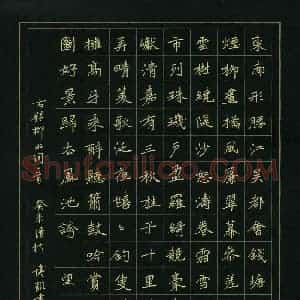 徐博凯 硬笔楷书作品《柳永词二首》图片欣赏