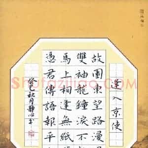 张旗 硬笔楷书作品《岑参诗逢入京使》图片欣赏