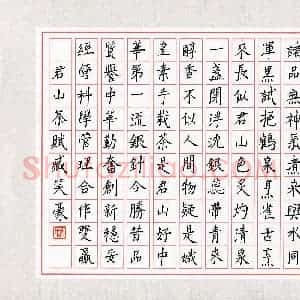 臧笑豪(少儿组 15岁 银奖)硬笔书法大赛 获奖作品图片欣赏