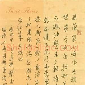 陈文轩 硬笔行书作品《李贺东坡诗》图片欣赏