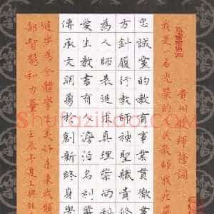 王兴旺 硬笔楷书作品《贵州教师誓言》图片欣赏