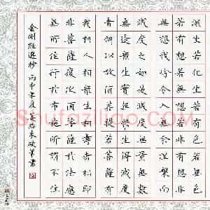 姜绍来 硬笔楷书作品《金刚经选抄》图片欣赏
