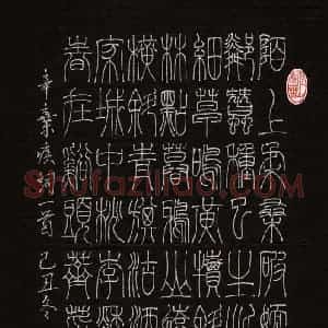 张鹤年 硬笔篆书作品《辛弃疾词一首》图片欣赏