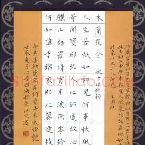 金熙俊 硬笔楷书作品《纳兰容若词木兰花令拟古决绝词》图片欣赏
