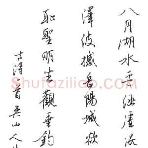 李伟 硬笔行书作品《古诗一首》图片欣赏