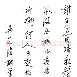李伟 硬笔行书作品《诗一首》图片欣赏